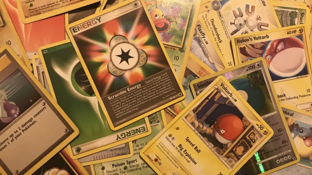 Beginner-friendly Pokémon card collection with popular cards arranged neatly for new collectors.